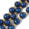Electroplated Natural Druzy Geode Crystal Beads Strands G-G459-02-2