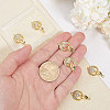  6Pcs Brass Fold Over Clasp with Crystal Rhinestone KK-CA0002-69A-3