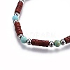 Natural & Synthetic Turquoise(Dyed) Stretch Bracelets BJEW-JB04125-2