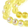 Transparent Electroplate Glass Beads Strands EGLA-Q132-6MM-01A-01-3