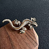 Gecko Alloy Rhinestone Brooches PW-WG0B0D3-01-2