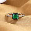 Brass Micro Pave Cubic Zirconia Finger Rings for Women FS-WG14AB5-01-2
