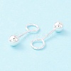 (Jewelry Parties Factory Sale)Tiny Ball 999 Fine Silver Stud Earrings EJEW-I260-31S-2