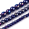 Electroplate Opaque Glass Beads Strands LS-GLAA-T032-P6mm-AB03-4