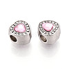 Rack Plating Alloy Rhinestone European Beads FIND-N011-06P-2