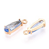 Faceted Glass Pendants GLAA-T010-004D-2