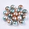 Rainbow ABS Plastic Imitation Pearl Beads X-OACR-Q174-4mm-09-1