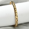 304 Stainless Steel Rhinestone Cuff Bangles for Women BJEW-D456-03G-01-1