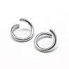 Jewelry Findings Original Color Stainless Steel Jump Rings X-STAS-E011-4x0.7mm-2
