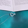 Rhodium Plated 925 Sterling Silver Pendant Necklaces NJEW-BB34953-5
