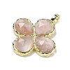Natural Cherry Blossom Agate Faceted Pendants G-A308-01G-15-2