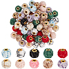 100Pcs 10 Colors Polyester European Beads FIND-SC0020-91-1