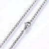 304 Stainless Steel Cable Chain Necklaces NJEW-P226-02P-03-2