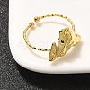 304 Stainless Steel Open Cuff Ring for Women RJEW-B109-01G-03-2