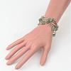 5-Loop Natural Green Aventurine Chip Beaded Wrap Bracelets BJEW-JB02245-3