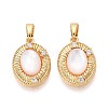 Natural White Shell Pendants KK-N287-23G-1