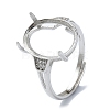 Adjustable 925 Sterling Silver Ring Components STER-K179-19P-1