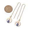Natural Blue Spot Jasper Teardrop Dangle Stud Earrings EJEW-JE05712-01-3