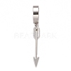 Stainless Steel Arrow Dangle Hoop Earrings EJEW-G286-11P-1