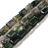Natural Moss Agate Beads Strands G-G085-A17-01-1