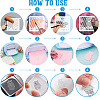 1 Set Birthday Cake PET Hollow Out Drawing Painting Stencils DIY-GL0004-111-7