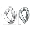 Opaque Spray Painted Acrylic Linking Rings OACR-S021-19B-B02-3