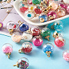 Transparent Glass Globe Pendants GLAA-KS0001-02-4