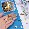 120Pcs 3 Colors Tibetan Style Alloy Glue On Flat Pad Pendant Bails FIND-SP0001-87-3