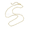 Brass Bar Link Chain Necklaces NJEW-JN04748-01-3