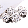 Oval Brass Polymer Clay Rhinestone Magnetic Clasps RB-PH0002-16-2