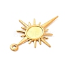 Rack Plating Brass Pendant Cabochon Settings LS-KK-E067-29G-3