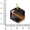 Natural Tiger Eye Faceted Pendants G-B188-03G-02-3