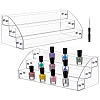 2Sets 3-Tier Transparent Acrylic Nail Polish Organizer ODIS-NB0001-62-1