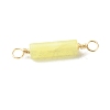 Natural Lemon Jade Connector Charms PALLOY-JF01454-08-4