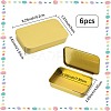 6Pcs Slide Top Tinplate Trinket Storage Boxes CON-SP0001-23D-2