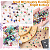16Pcs 4 Styles December Birthstone Natural Amazonite Pendant and Connector Charms PALLOY-SW00118-6