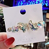 Golden Alloy with K9 Glass Hair Barrettes for Women Girls PW-WGBDFCD-01-1