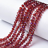 Electroplate Transparent Glass Beads Strands EGLA-A034-T4mm-F03-1