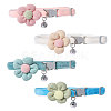 4Pcs 4 Colors Polyester Dog Flower Ties with Adjustable Collar AJEW-GL0002-59-1