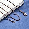 Brass Round Snake Chain Necklace Making KK-F763-07R-4
