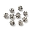10mm Brass Crystal Rhinestone Beads KK-S519-01C-P-2