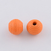 Dyed Natural Wood Beehive Beads WOOD-R249-055-2