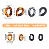 SUPERFINDINGS 800Pcs 4 Style Transparent Acrylic Linking Rings OACR-FH0001-035-2