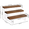 3-Tier Transparent Acrylic Action Figures Display Risers ODIS-WH0002-91-WH-2