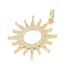 Brass Micro Pave Cubic Zirconia Pendants LS-KK-H518-01B-G-2