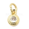 Brass Cubic Zirconia Charms KK-G554-02B-01-1