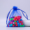 Rectangle Organza Drawstring Bags CON-PW0001-054C-02-1
