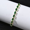 Adjustable Square Brass Micro Pave Cubic Zirconia Link Bracelets KK-D112-01B-G-1
