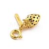 Brass Enamel Fruits Pendant Decoration HJEW-P020-01B-G-2