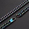 Men's 201 Stainless Steel Cuban Link Chain Necklaces NJEW-T012-01B-46-Q-1